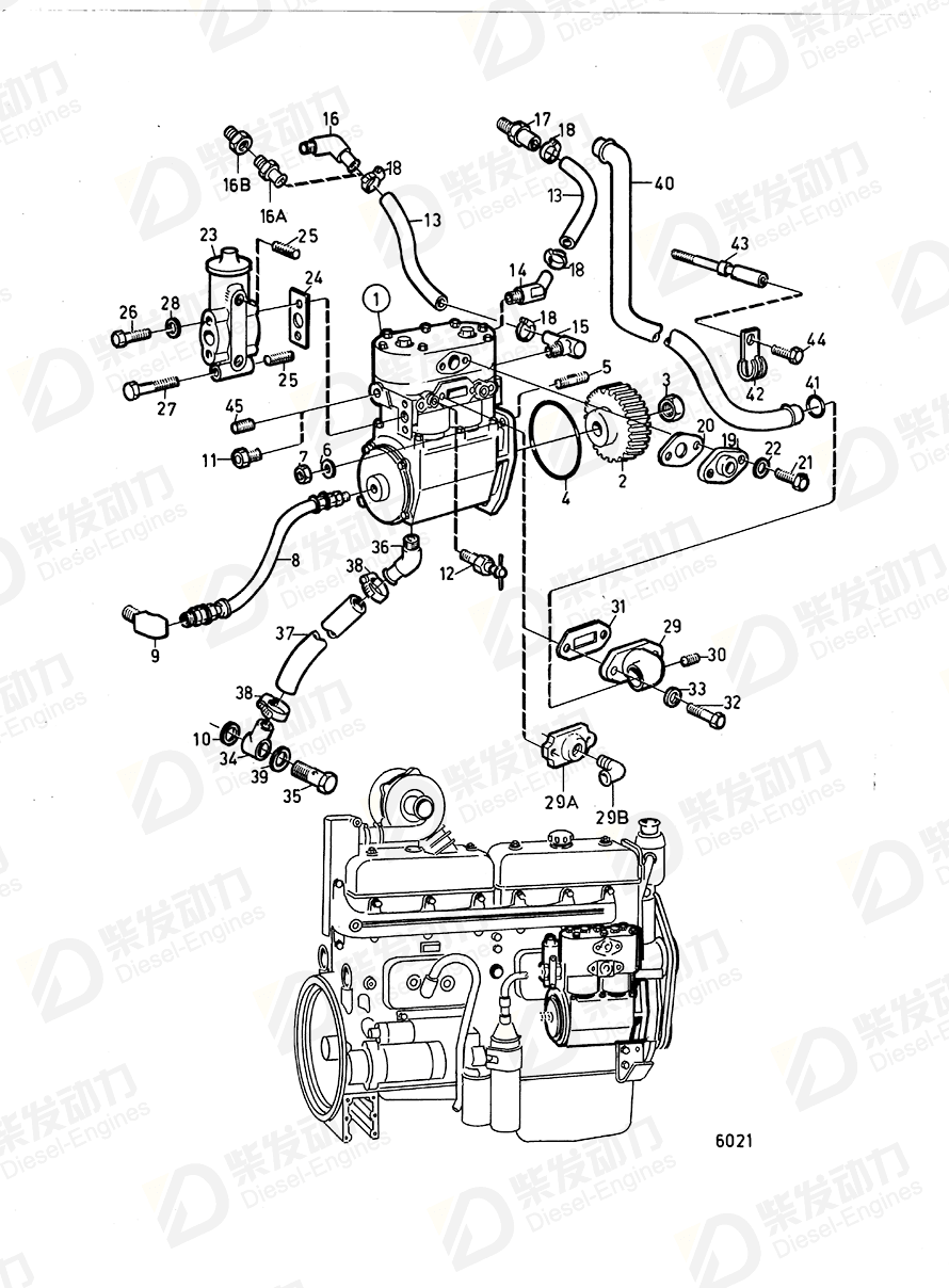 volvo penta Inlet bend 843593 Drawing volvo penta Inlet bend 843593 Drawing